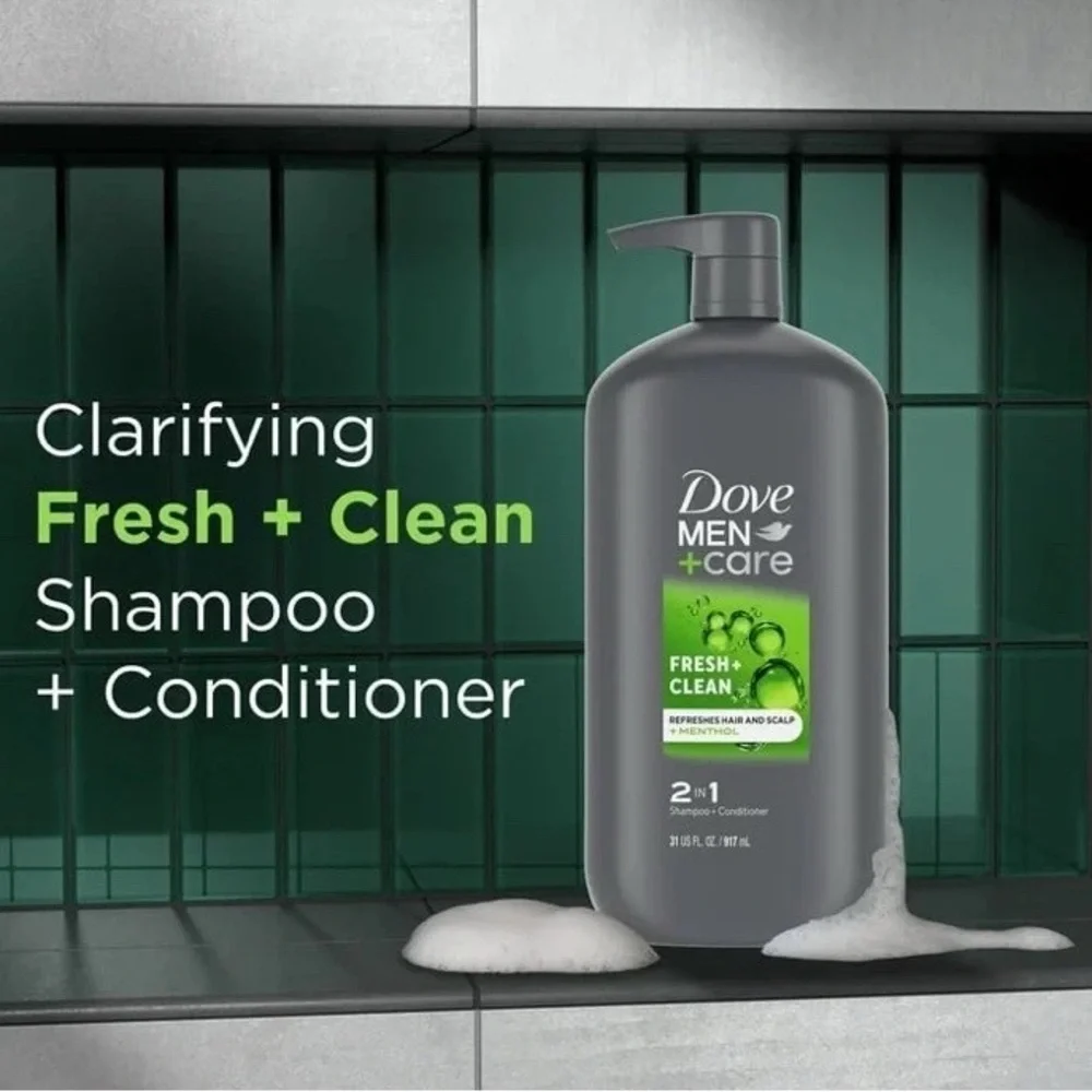 Dove Men+Care Daily 2-in-1 Shampoo and Conditioner Fresh & Clean Set of 2 - Picture 5 of 6